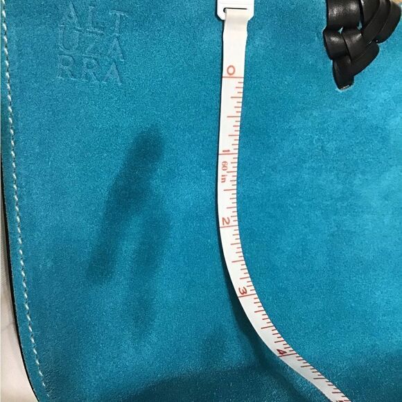 ALTUZARRA Blue Suede Bucket Basket Handbag - Picture 14 of 16